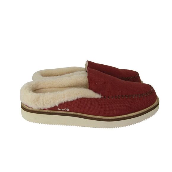 SANUK WOMEN'S COZY VIBE SLIP ON SLIPPERS IN BURNT HENNA SZ 9 - Picture 1 of 7
